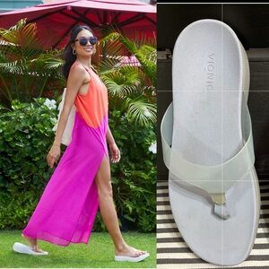 Vionic Women's Luminous Wedge Toe-Post Platform Sandal Sz 9